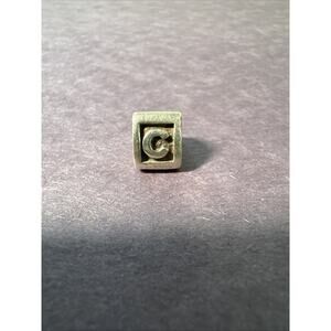 Authentic PANDORA Alphabet Letter C Sterling Silver Charm